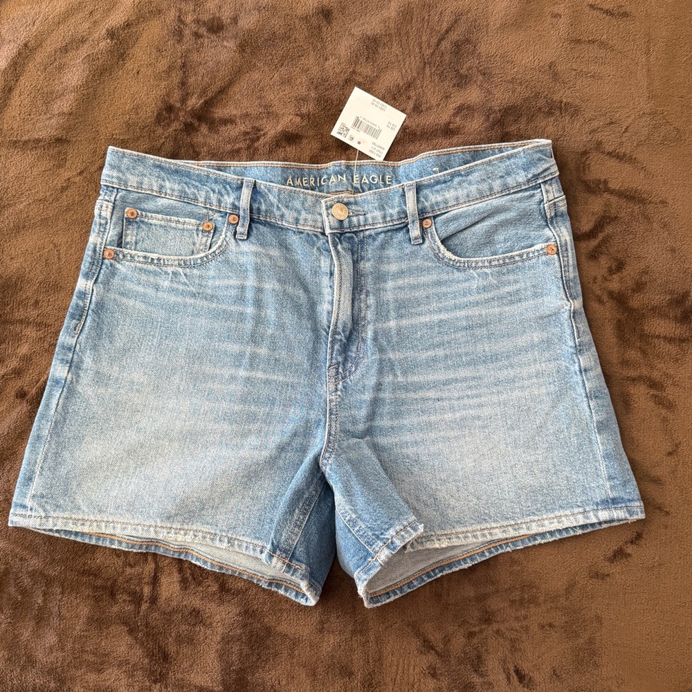 American Eagle Outfitters Strigid High-Waisted Relaxed Denim Jean Shorts